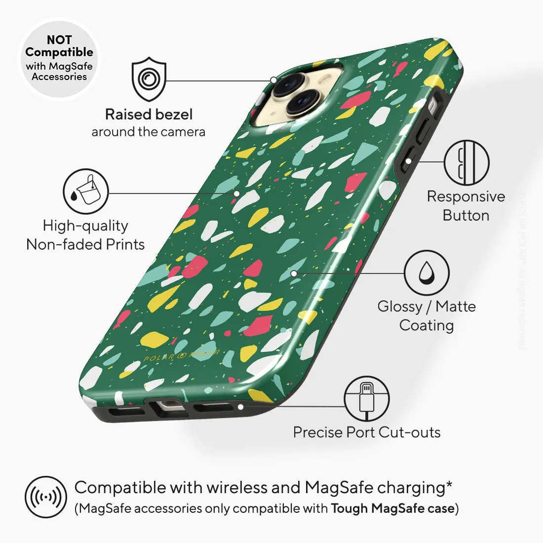 Greenfield Terrazzo - iPhone 15 Plus Case