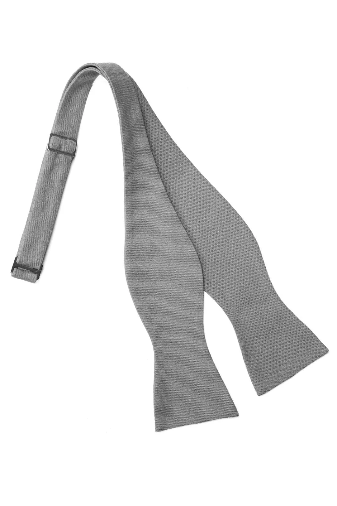 Grey Linen Bow Tie