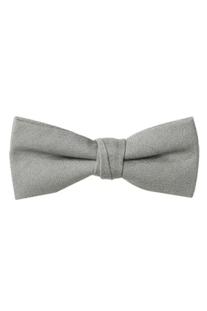 Grey Linen Bow Tie