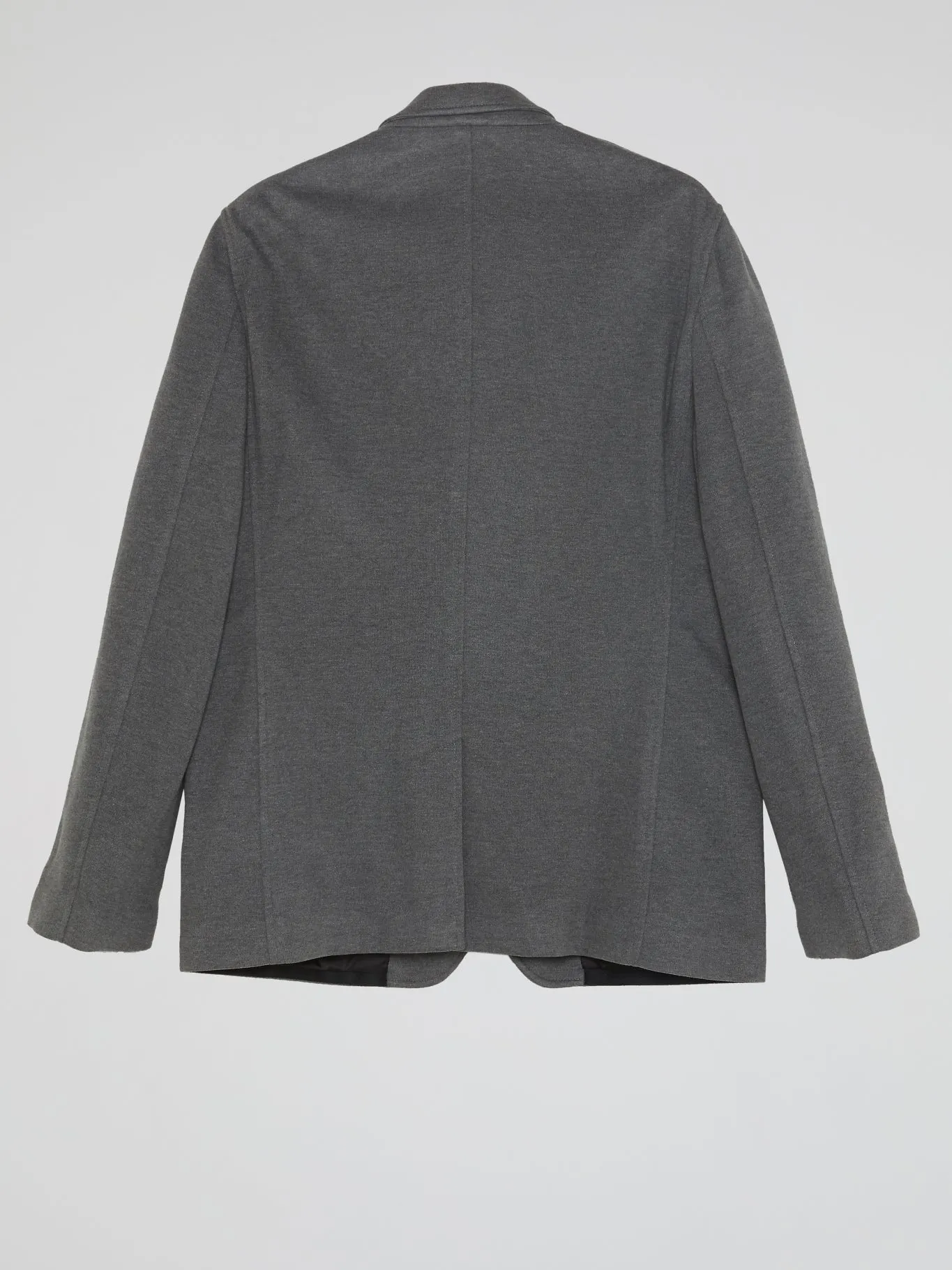 Grey Single-Breasted Blazer