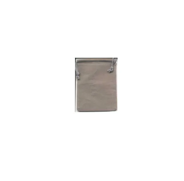 Grey Velveteen Bag