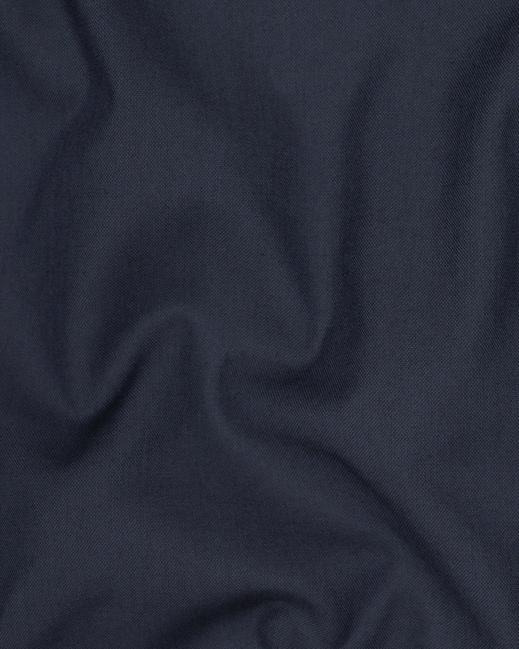 Greyish Blue Double-Breasted Wool Rich Blazer