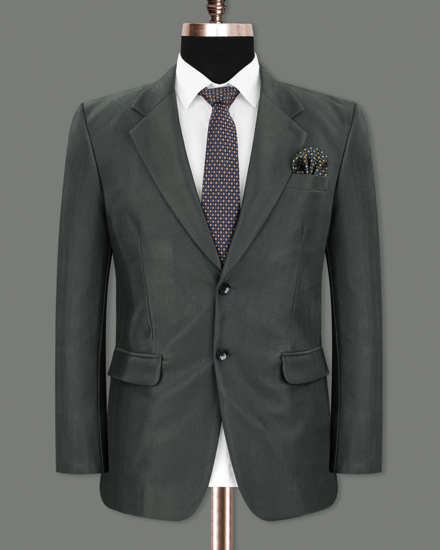 Greyish Green Premium Cotton Blazer