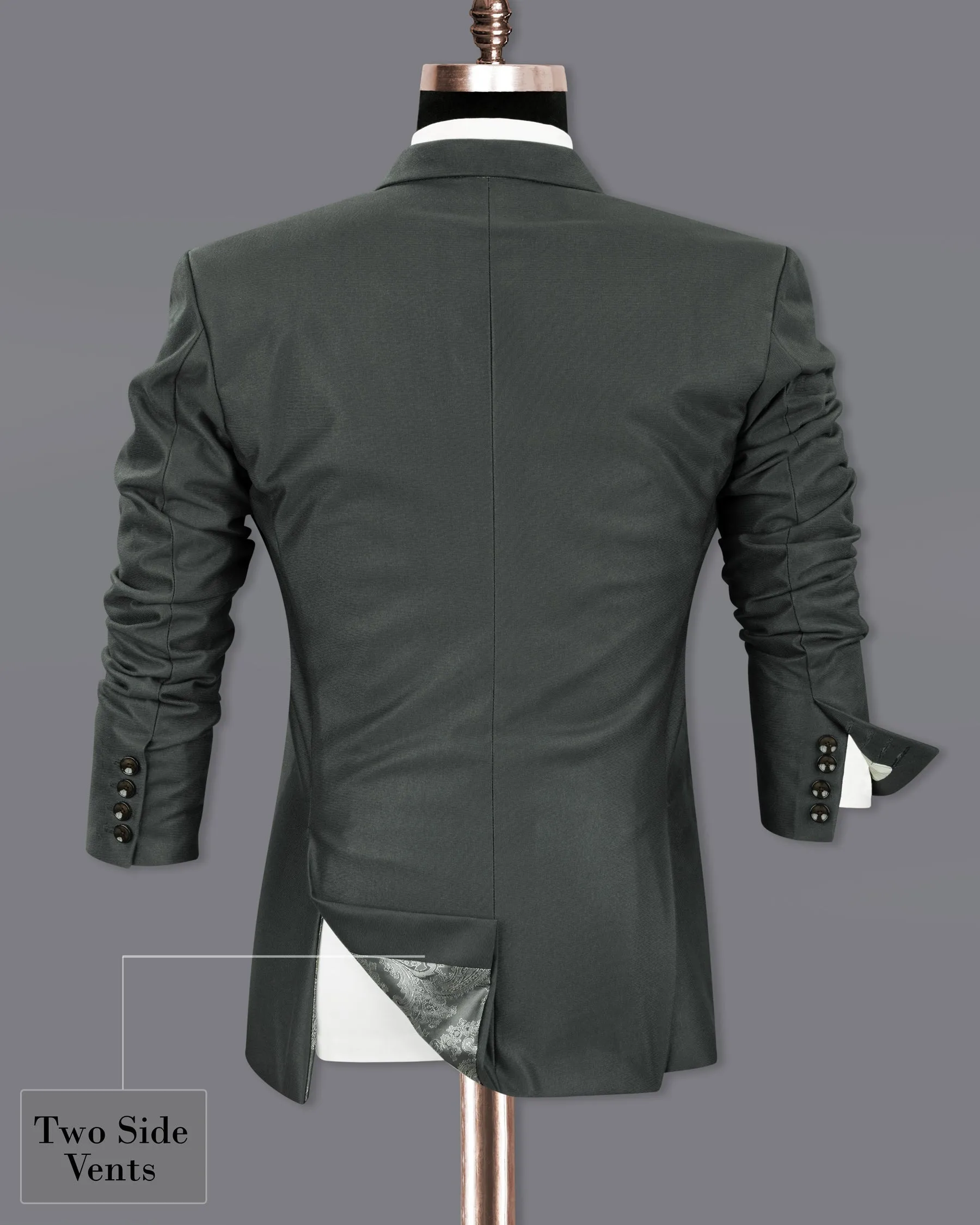Greyish Green Premium Cotton Blazer