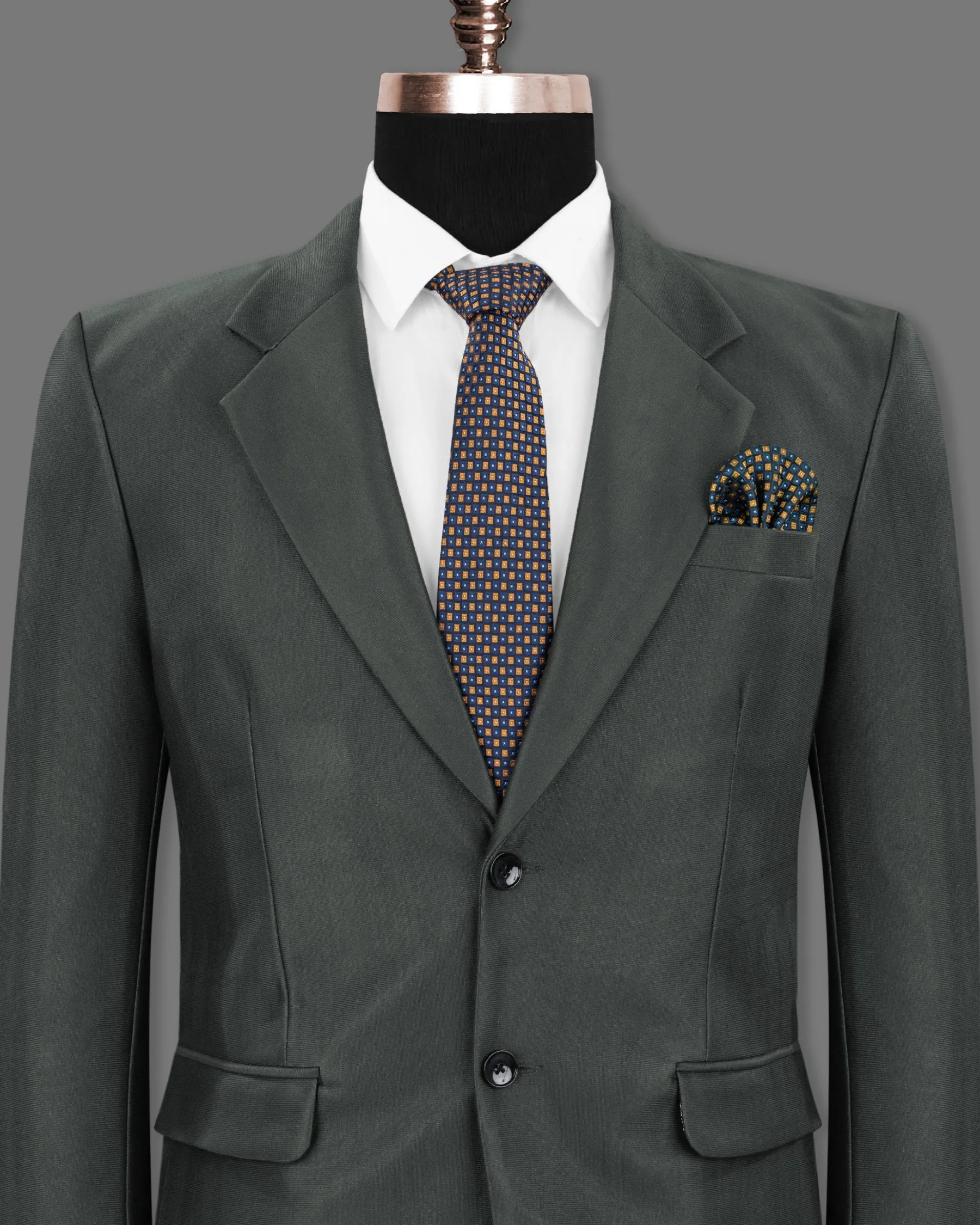 Greyish Green Premium Cotton Blazer