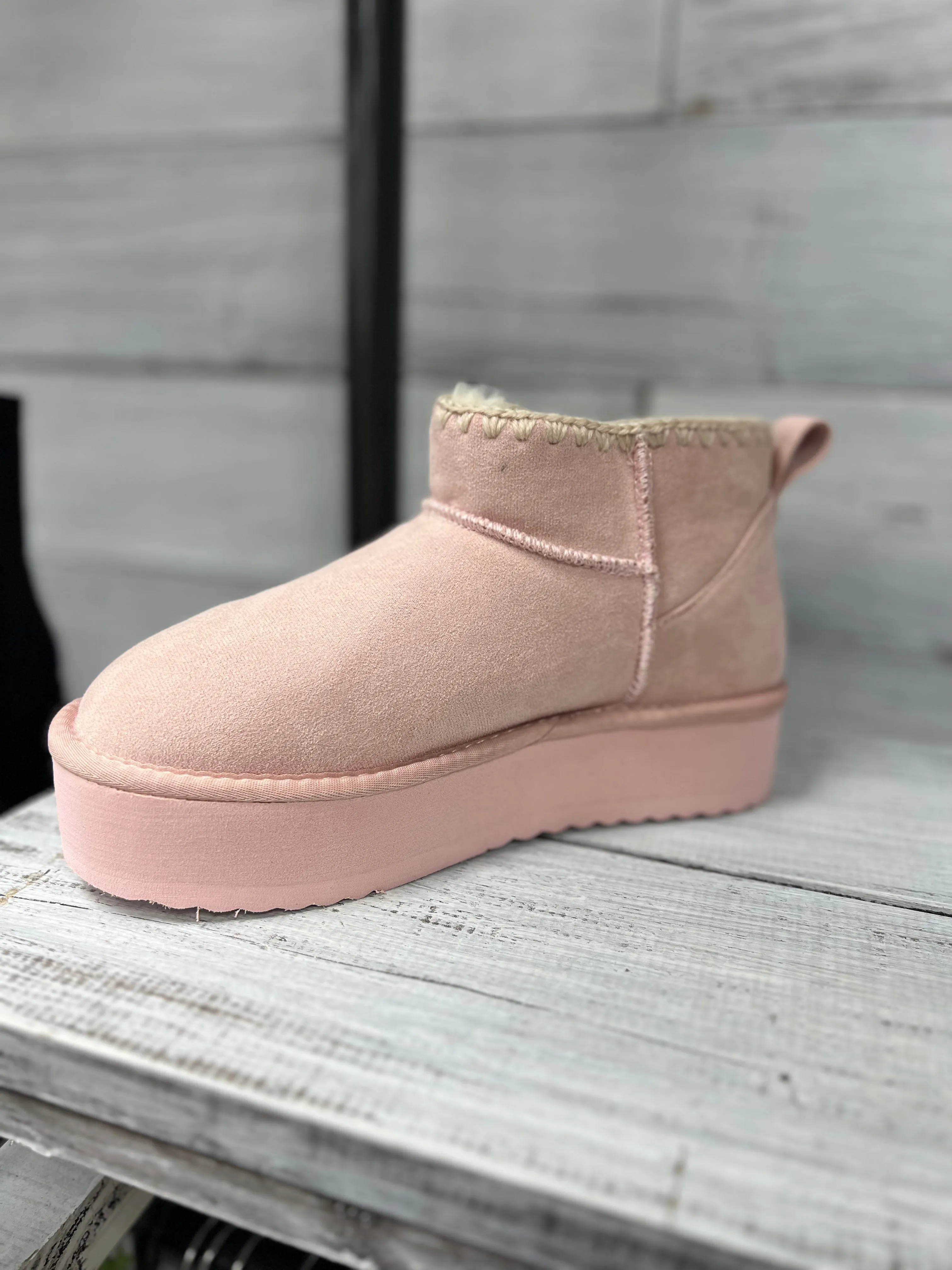 Groove Platform Ankle Booties