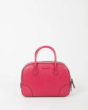 Gucci Fuchsia Leather Small Diamante Small Top Handle Bag