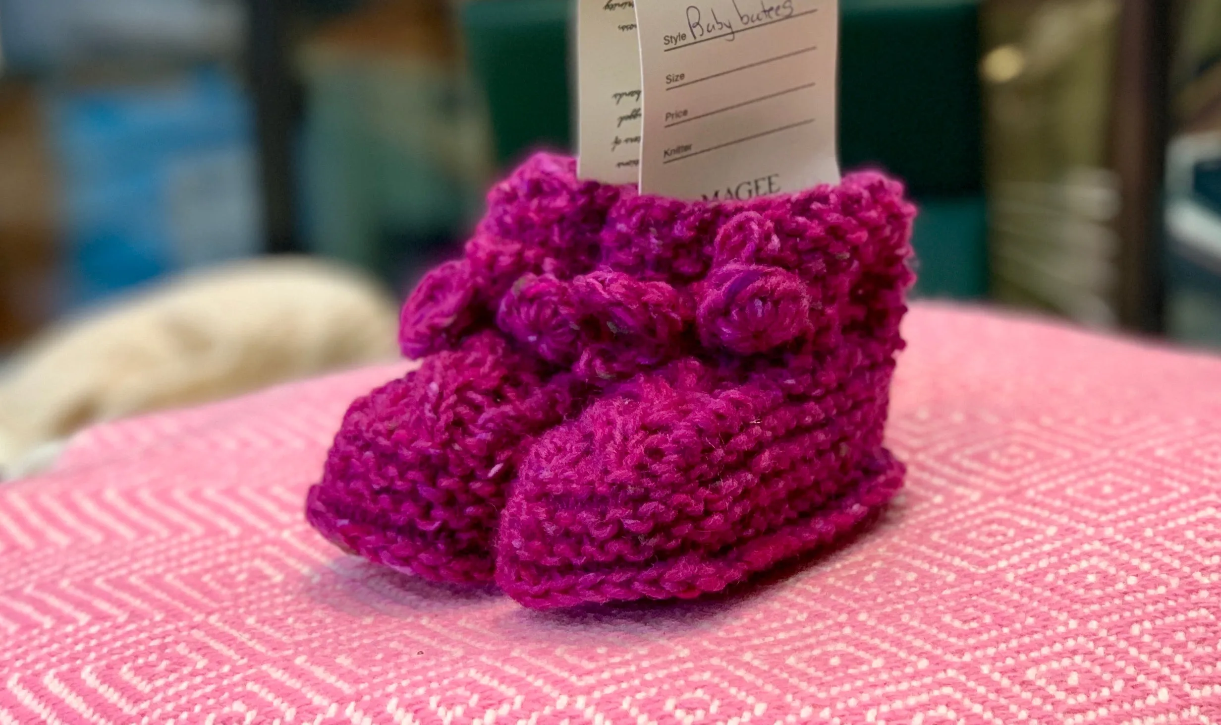 Handknit Aran Baby Booties