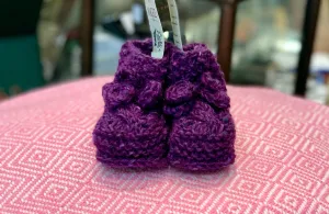 Handknit Aran Baby Booties