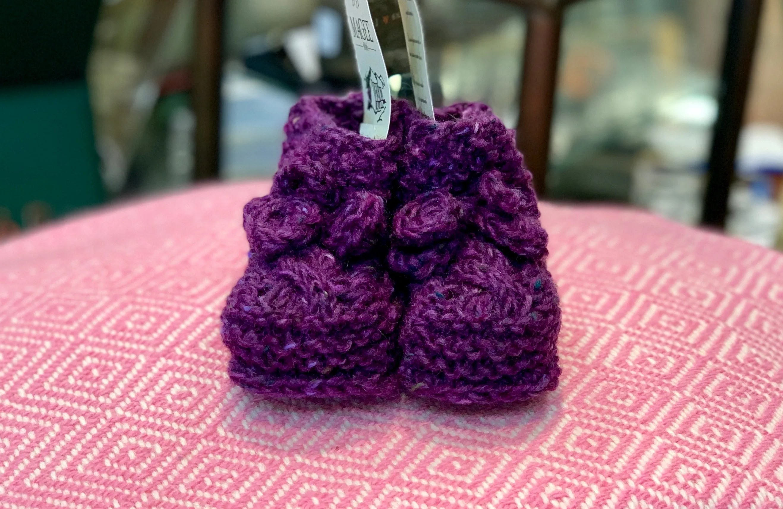 Handknit Aran Baby Booties