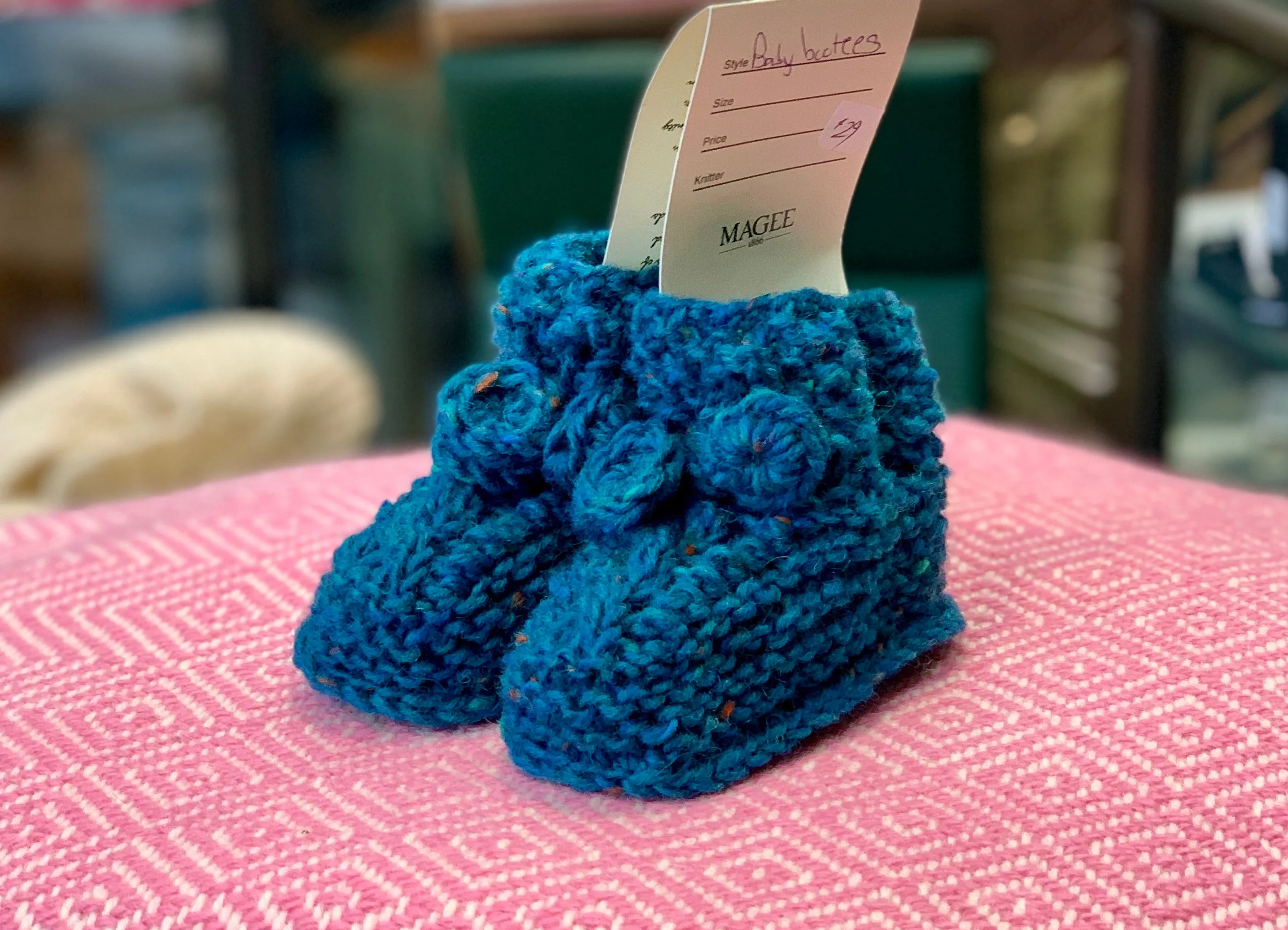 Handknit Aran Baby Booties
