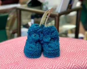 Handknit Aran Baby Booties