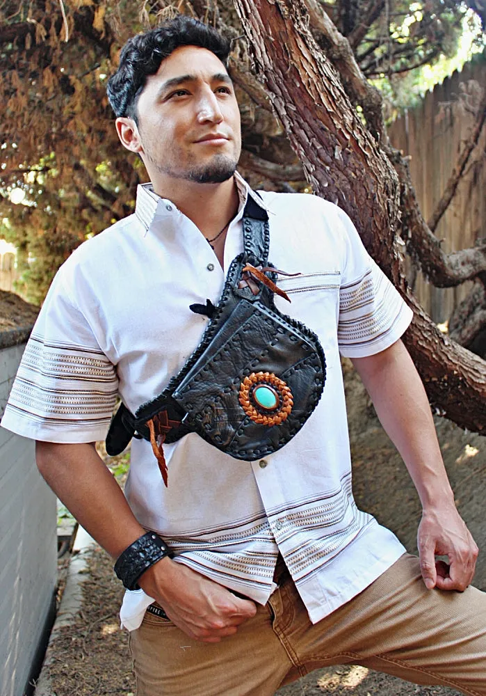 Handmade genuine leather wallet bracelets/ cuffs light metal style (1 pack/$ 8 ea.)