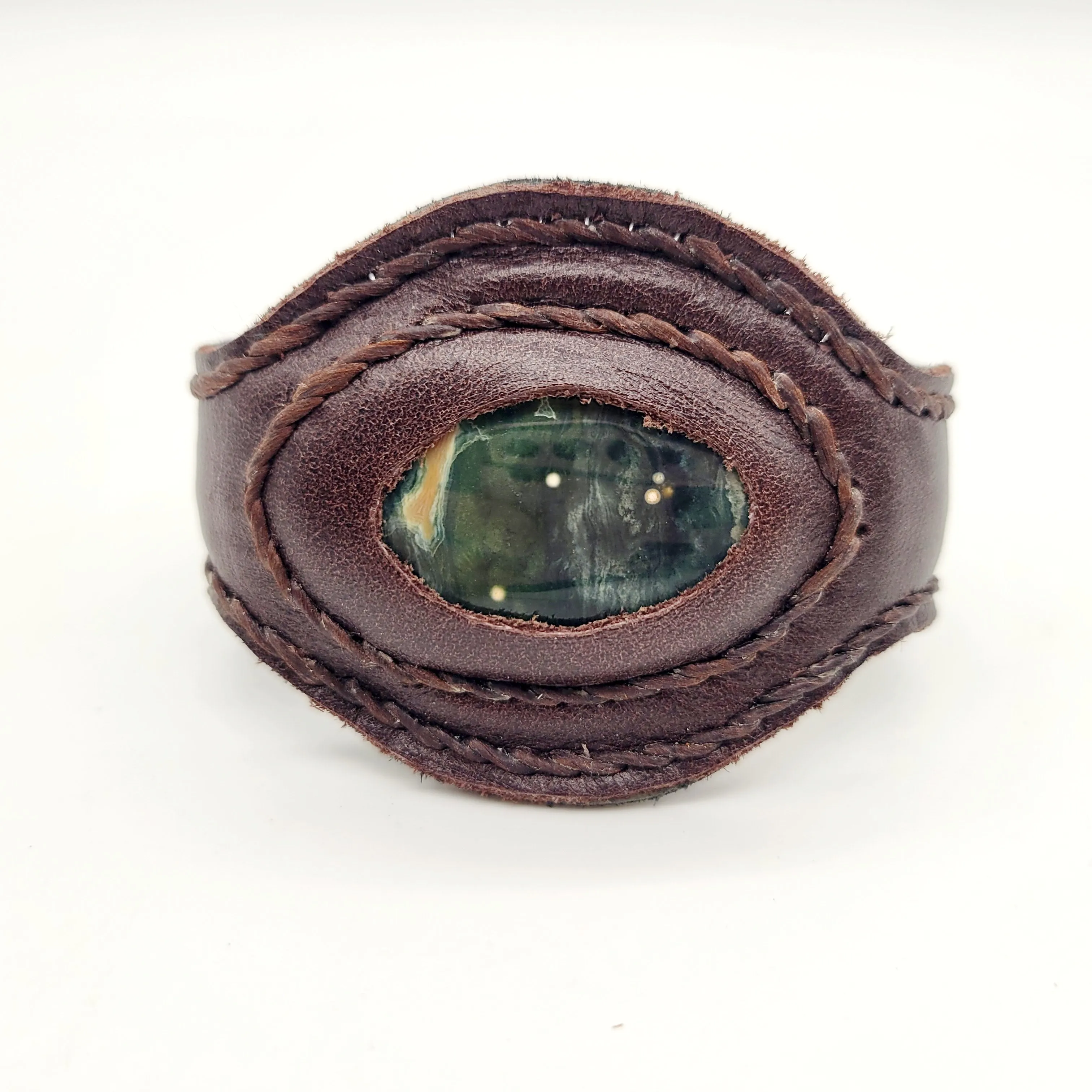 Handmade genuine leather wallet bracelets/ cuffs without gemstone (6 pack/ $12 ea.)