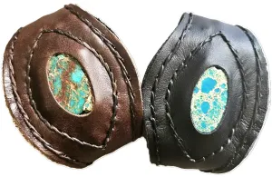 Handmade genuine leather wallet bracelets/ cuffs without gemstone (6 pack/ $12 ea.)