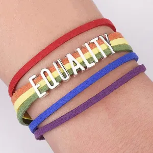 Handmade Thread Bracelet Gay Pride Leather Bracelets