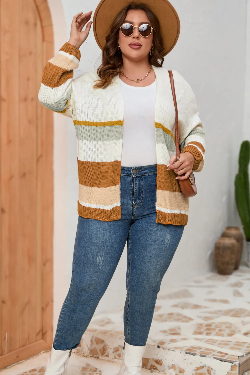 Hazel Blues® | Color Block Long Sleeve Cardigan