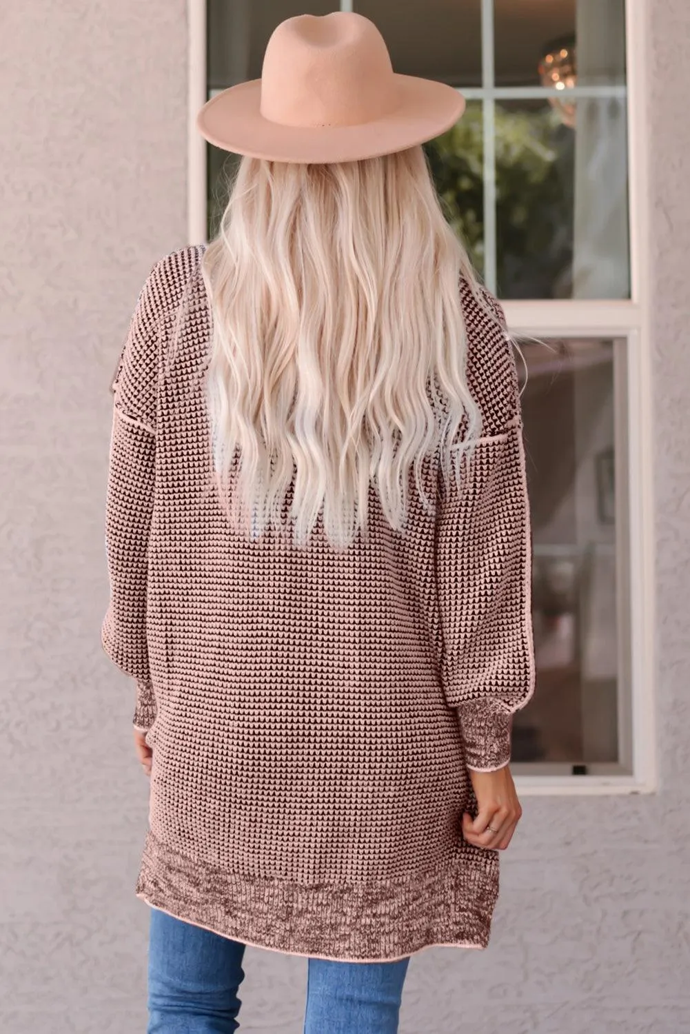 Hazel Blues® | Heathered Open Front Longline Cardigan