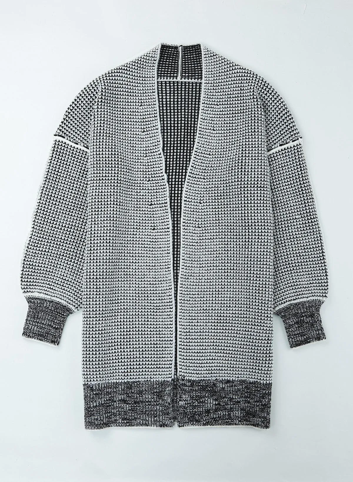 Hazel Blues® | Heathered Open Front Longline Cardigan