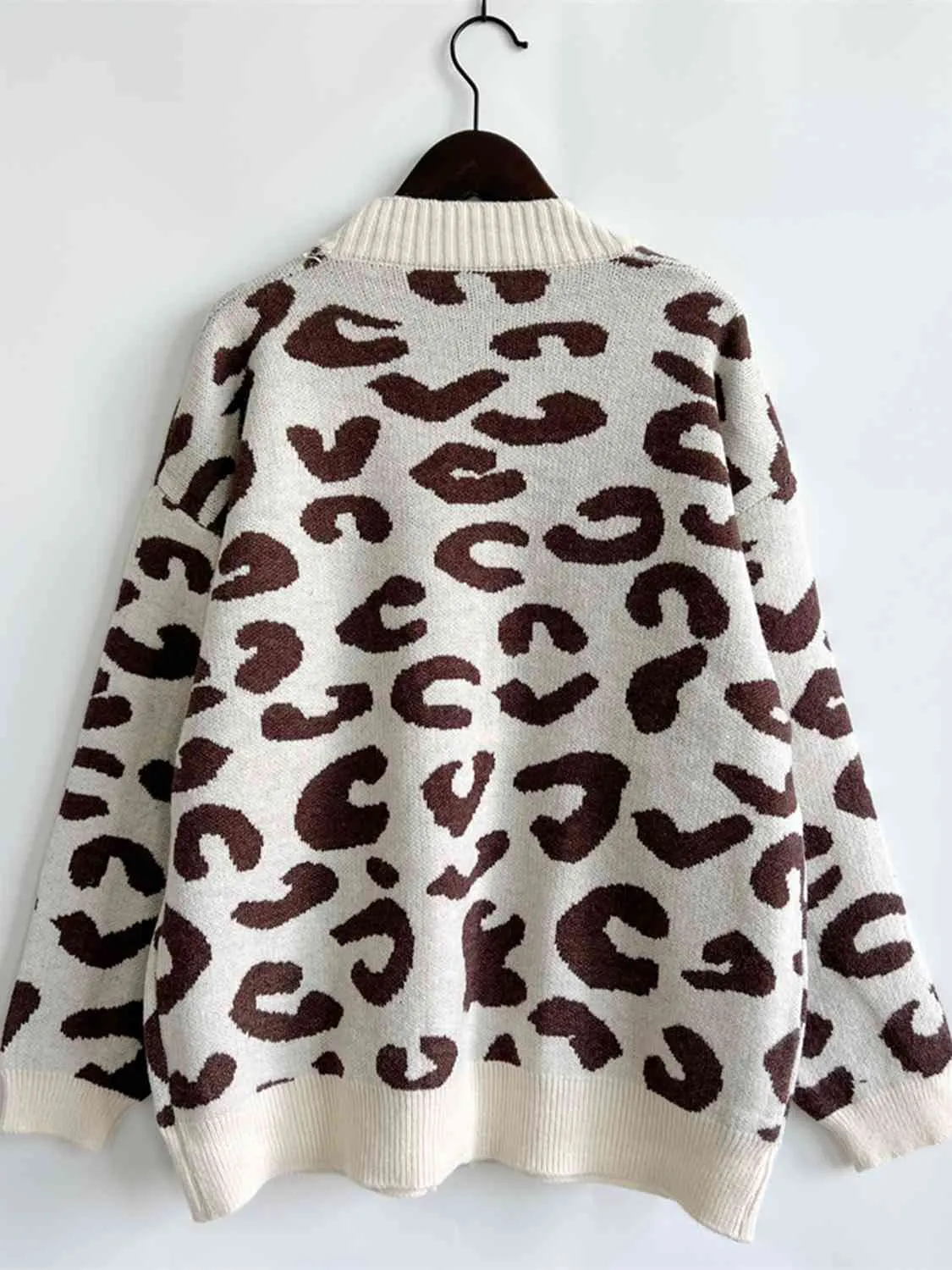 Hazel Blues® |  Leopard Button Front Cardigan with Pockets