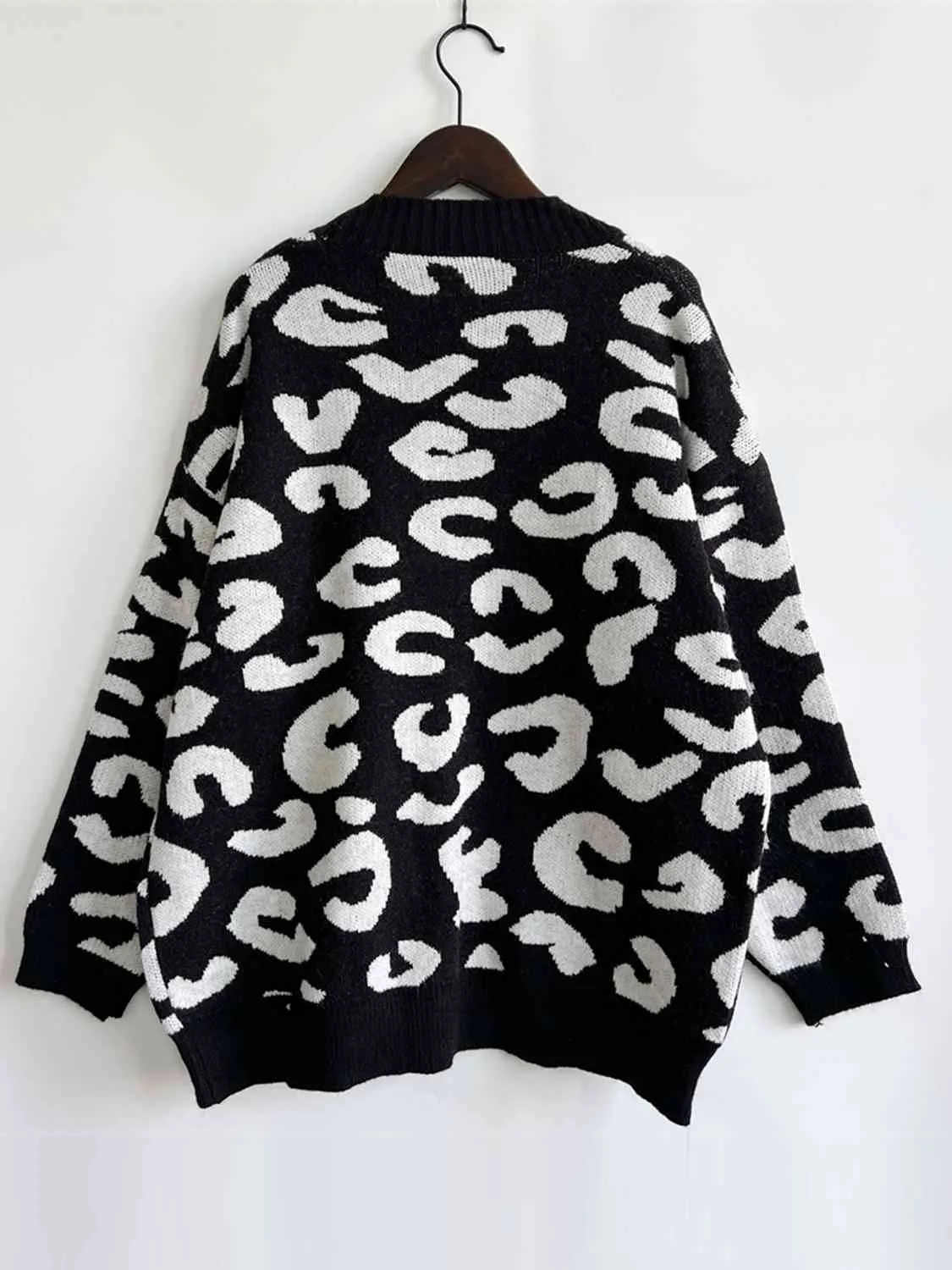 Hazel Blues® |  Leopard Button Front Cardigan with Pockets