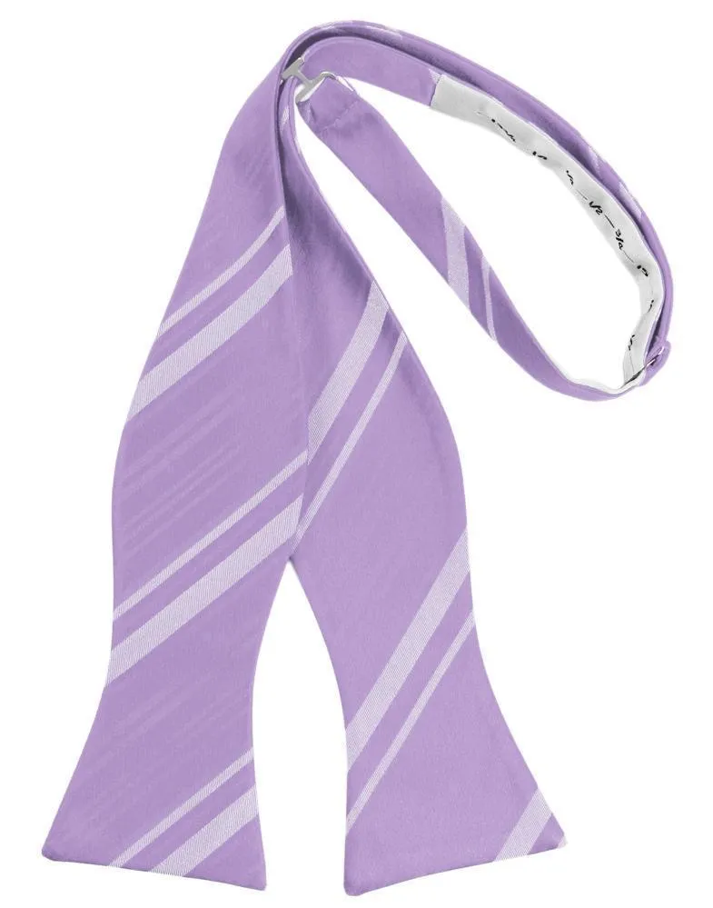 Heather Striped Satin Bow Tie