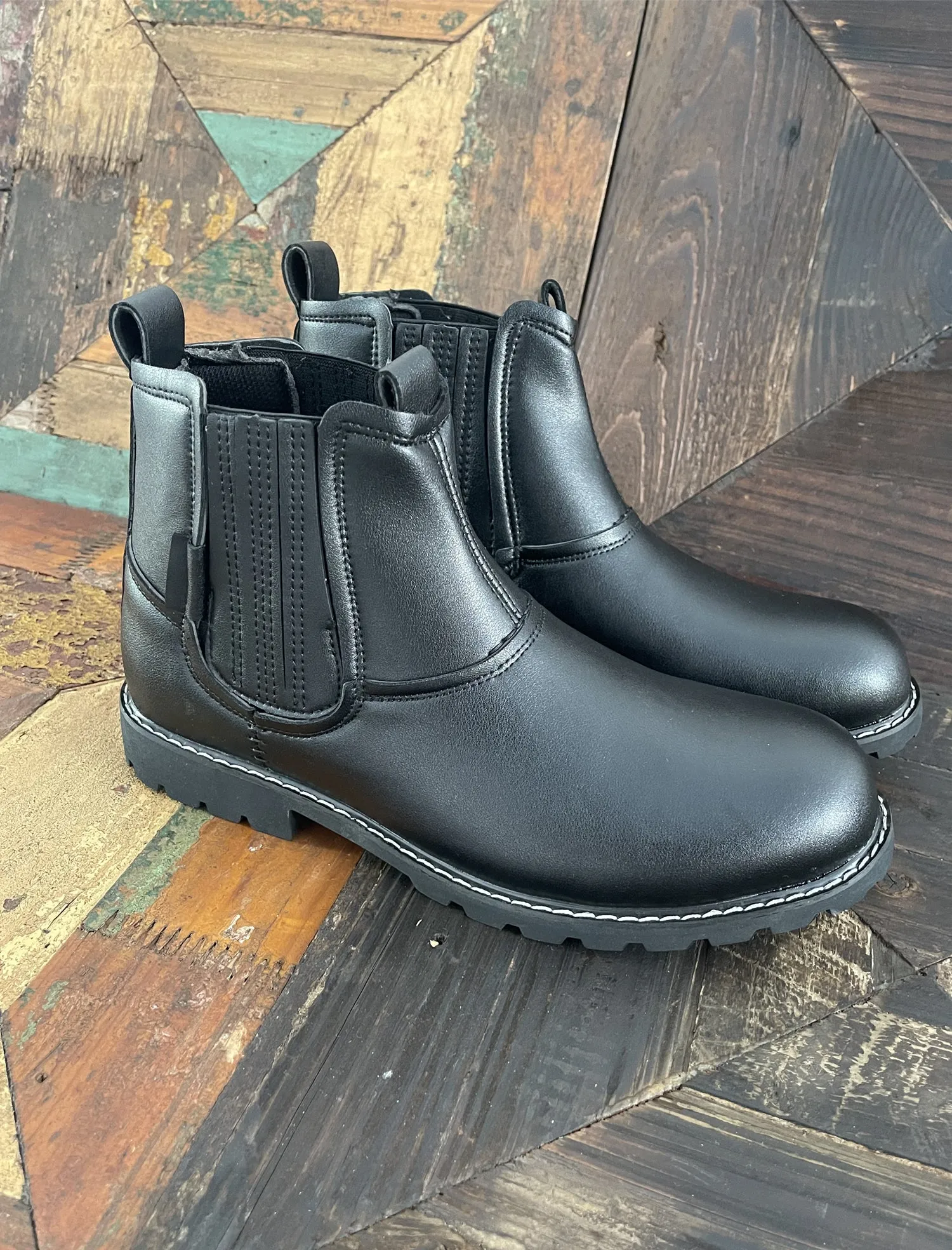 High Quality Men Chelsea Boots Handmade Shoes Vintage Leather