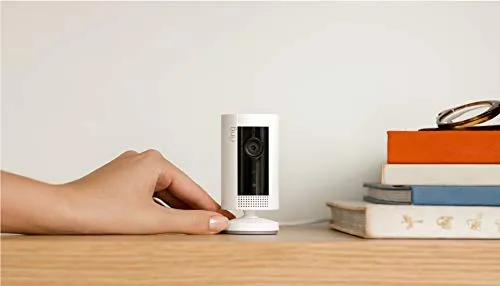 Introducing Ring Indoor Cam, Compact Plug-In HD security camera with two-way talk, White, Works with Alexa – 4-Pack
