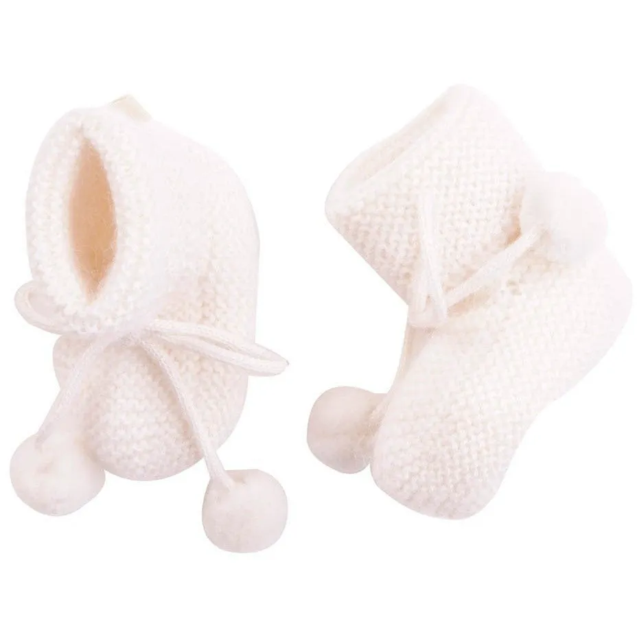 Ivory Baby Booties