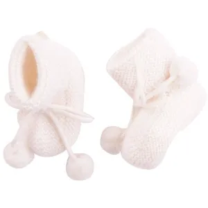 Ivory Baby Booties