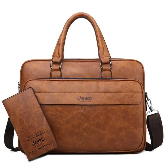 Jeep Buluo Leather Briefcase