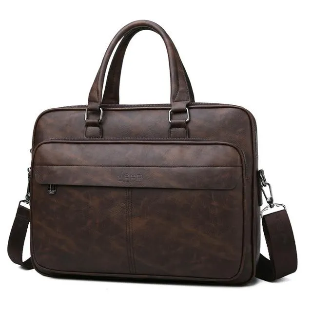 Jeep Buluo Leather Briefcase