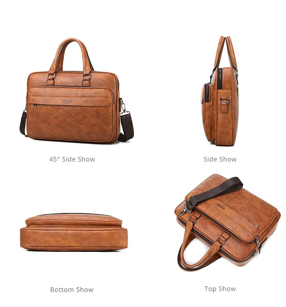 Jeep Buluo Leather Briefcase
