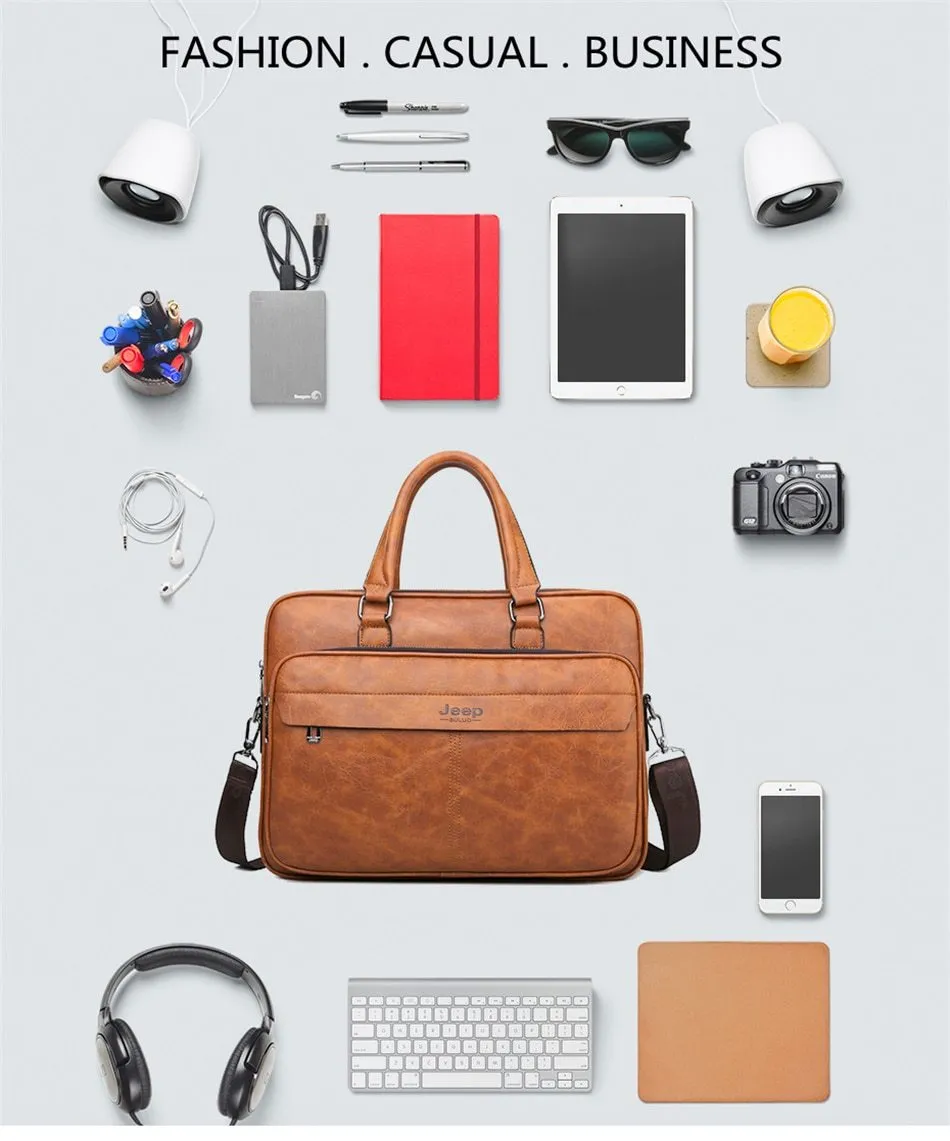 Jeep Buluo Leather Briefcase