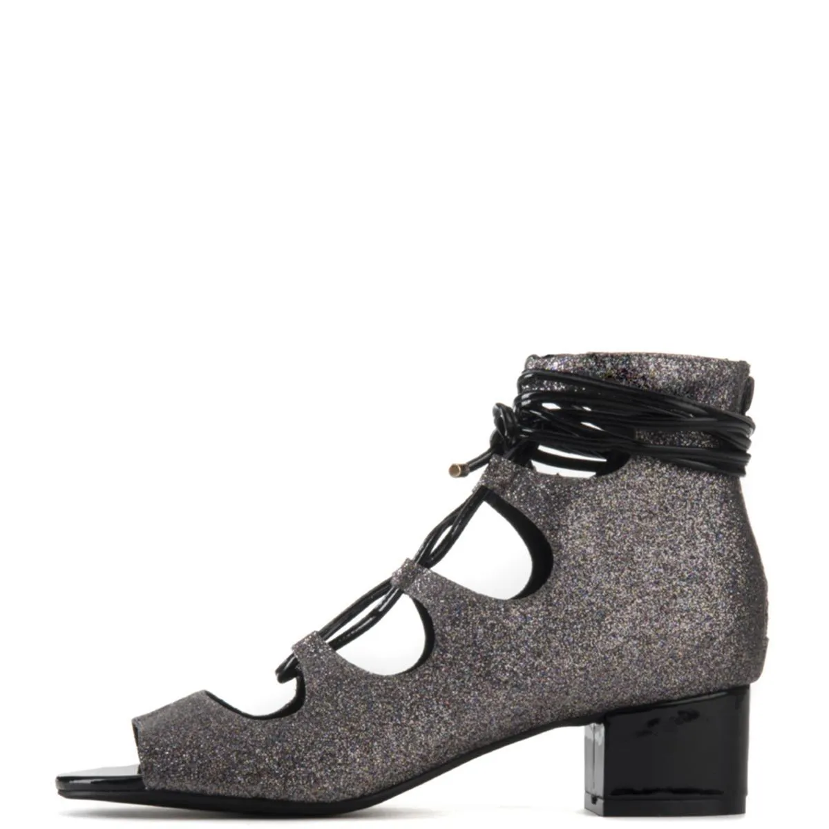 Jeffrey Campbell Astute Multi Lace-up Heel Booties Multi