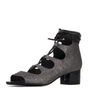 Jeffrey Campbell Astute Multi Lace-up Heel Booties Multi