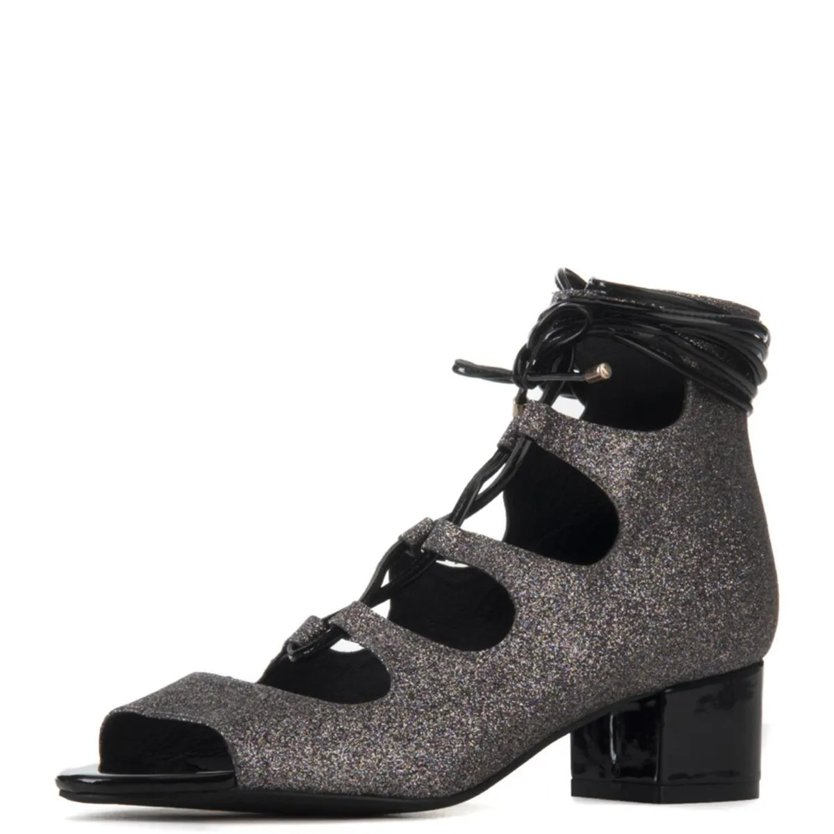 Jeffrey Campbell Astute Multi Lace-up Heel Booties Multi