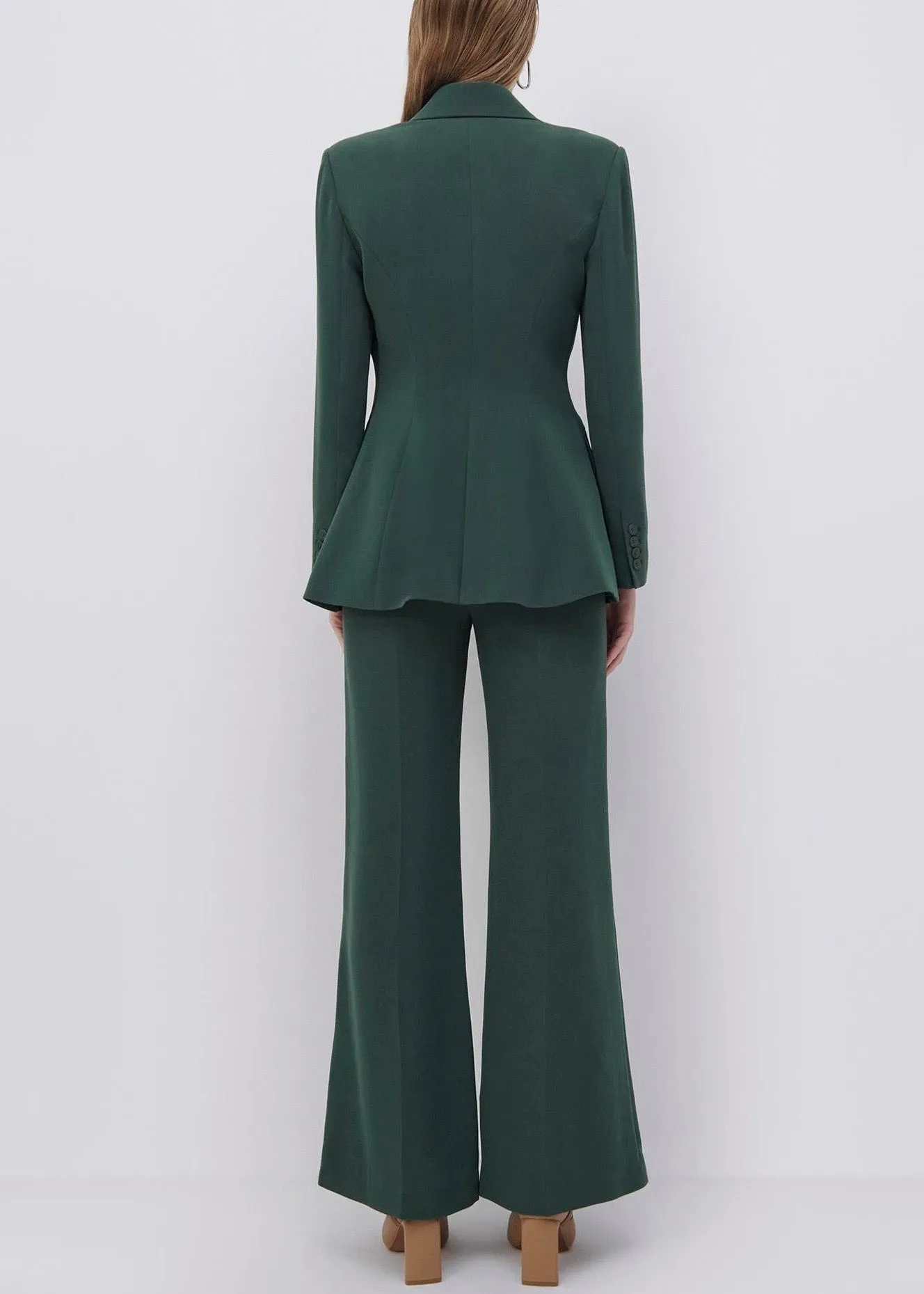Jessie Crepe Blazer (Hunter Green)