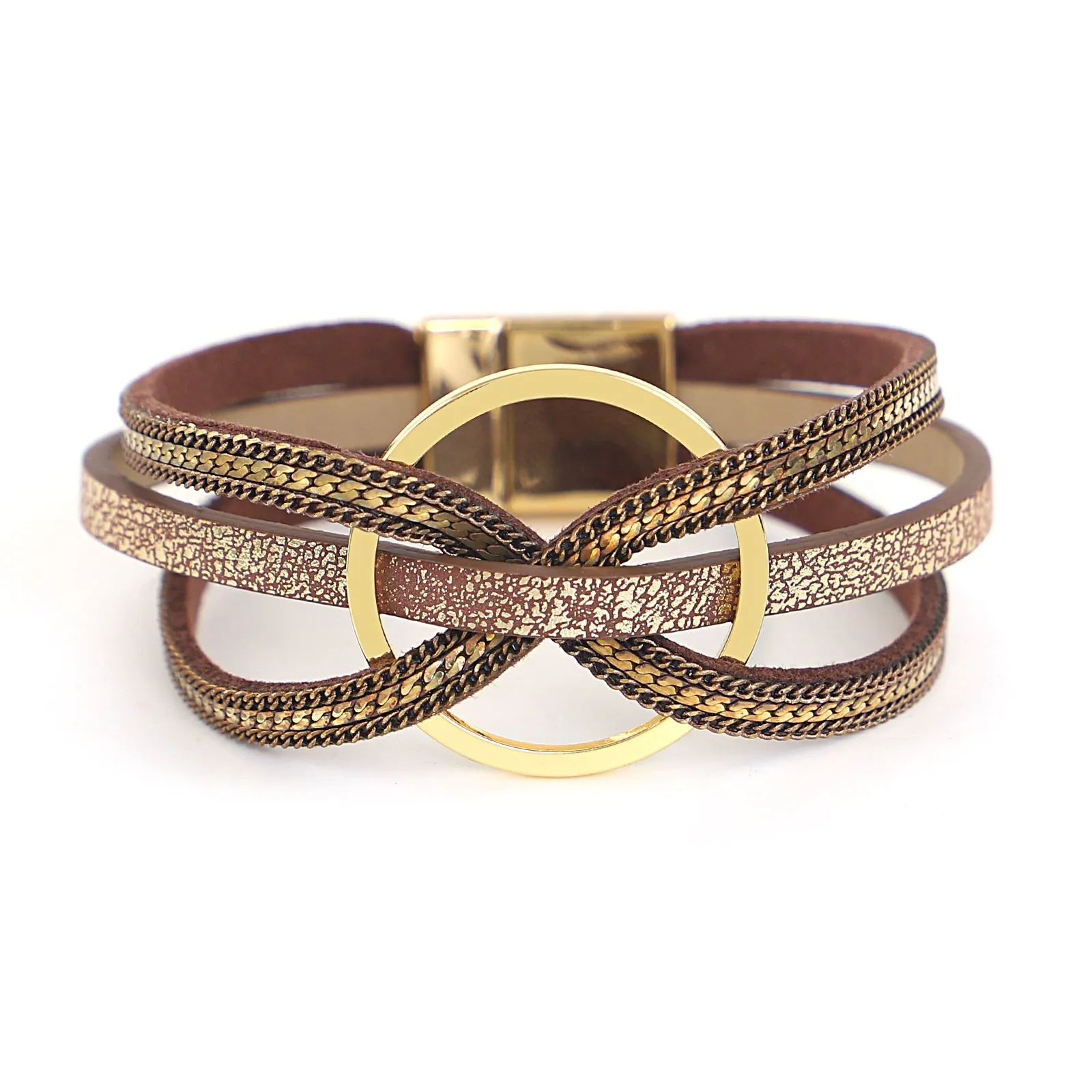 Jewellery - Cross Twist Leather Bracelets