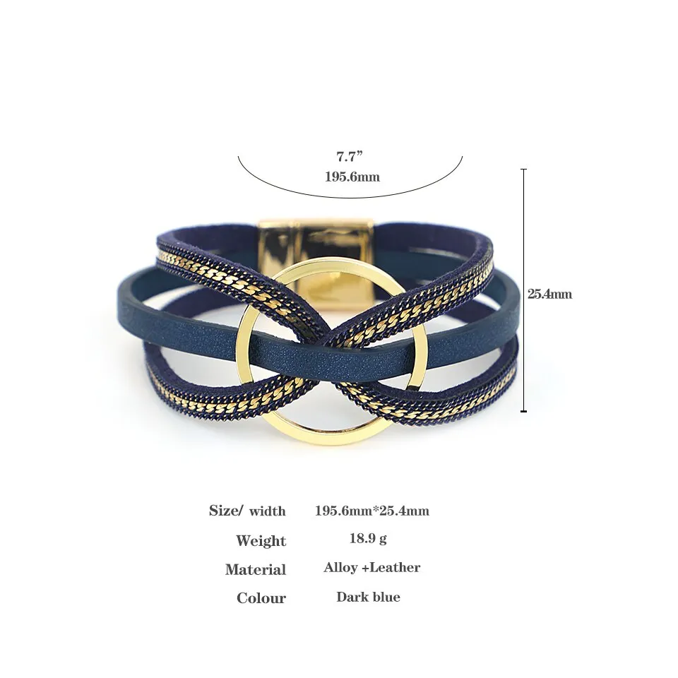 Jewellery - Cross Twist Leather Bracelets
