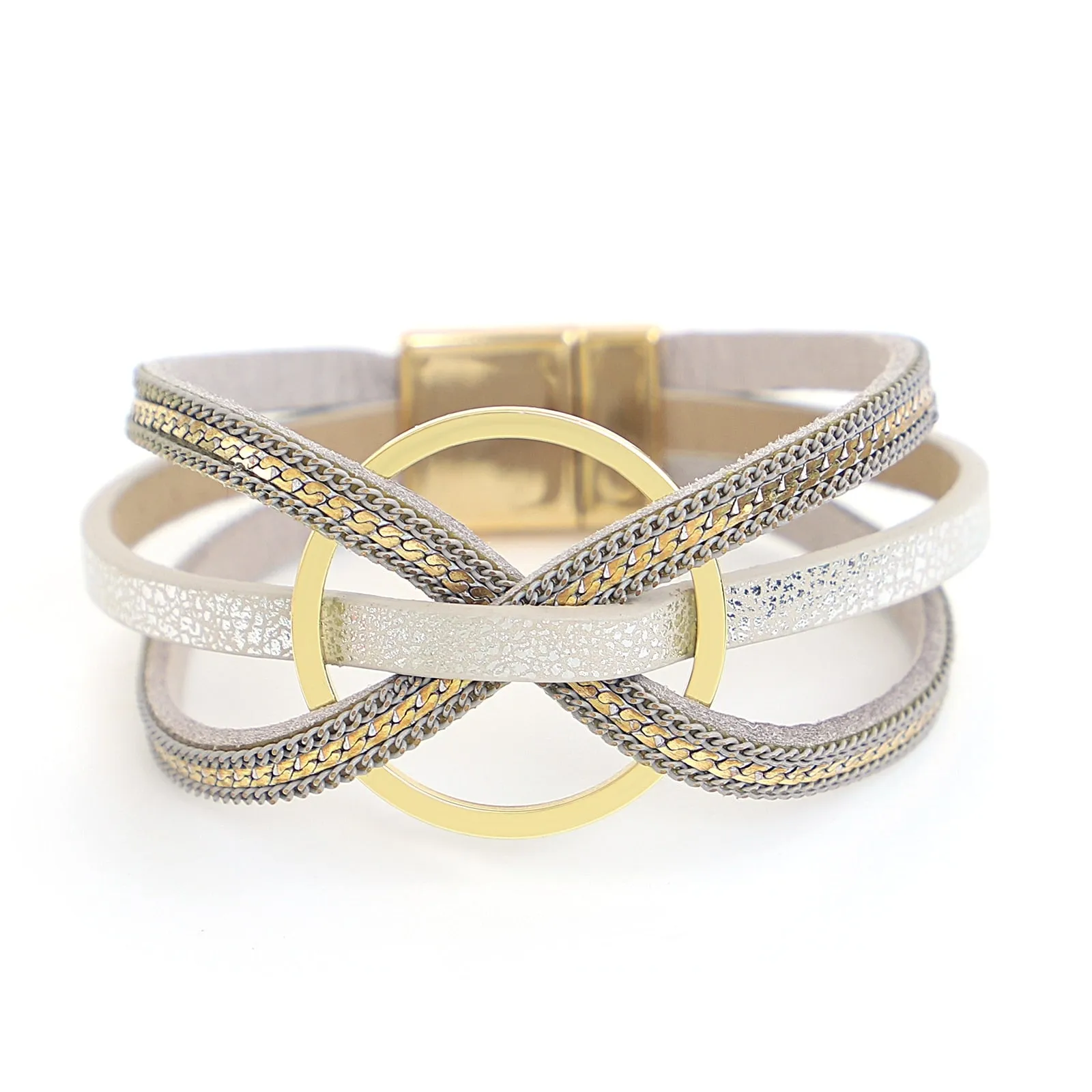 Jewellery - Cross Twist Leather Bracelets