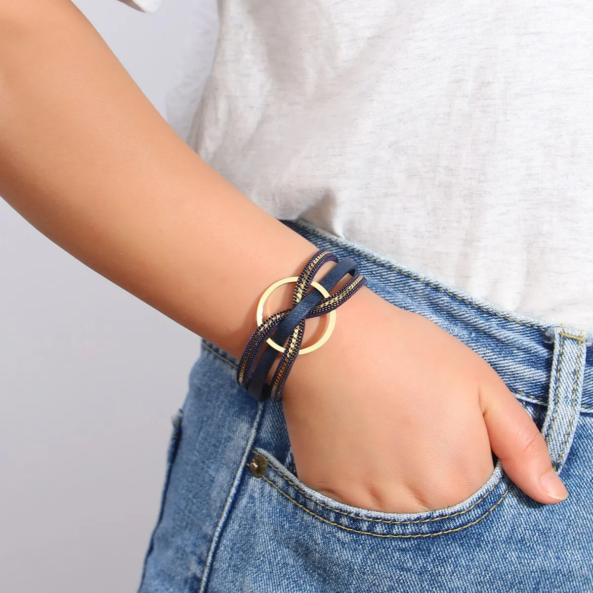 Jewellery - Cross Twist Leather Bracelets