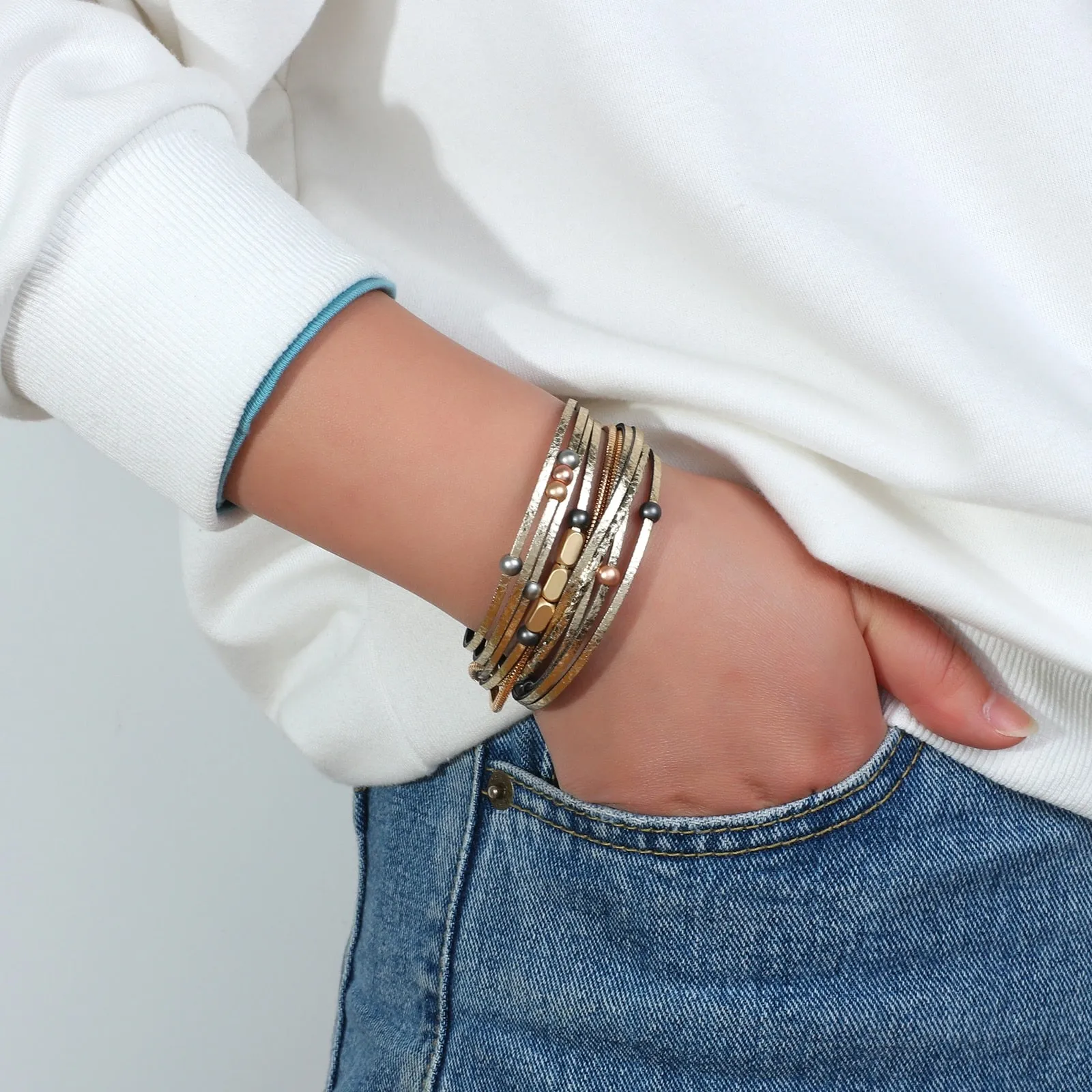 Jewellery - Vintage Multiple Layer Leather Bracelets