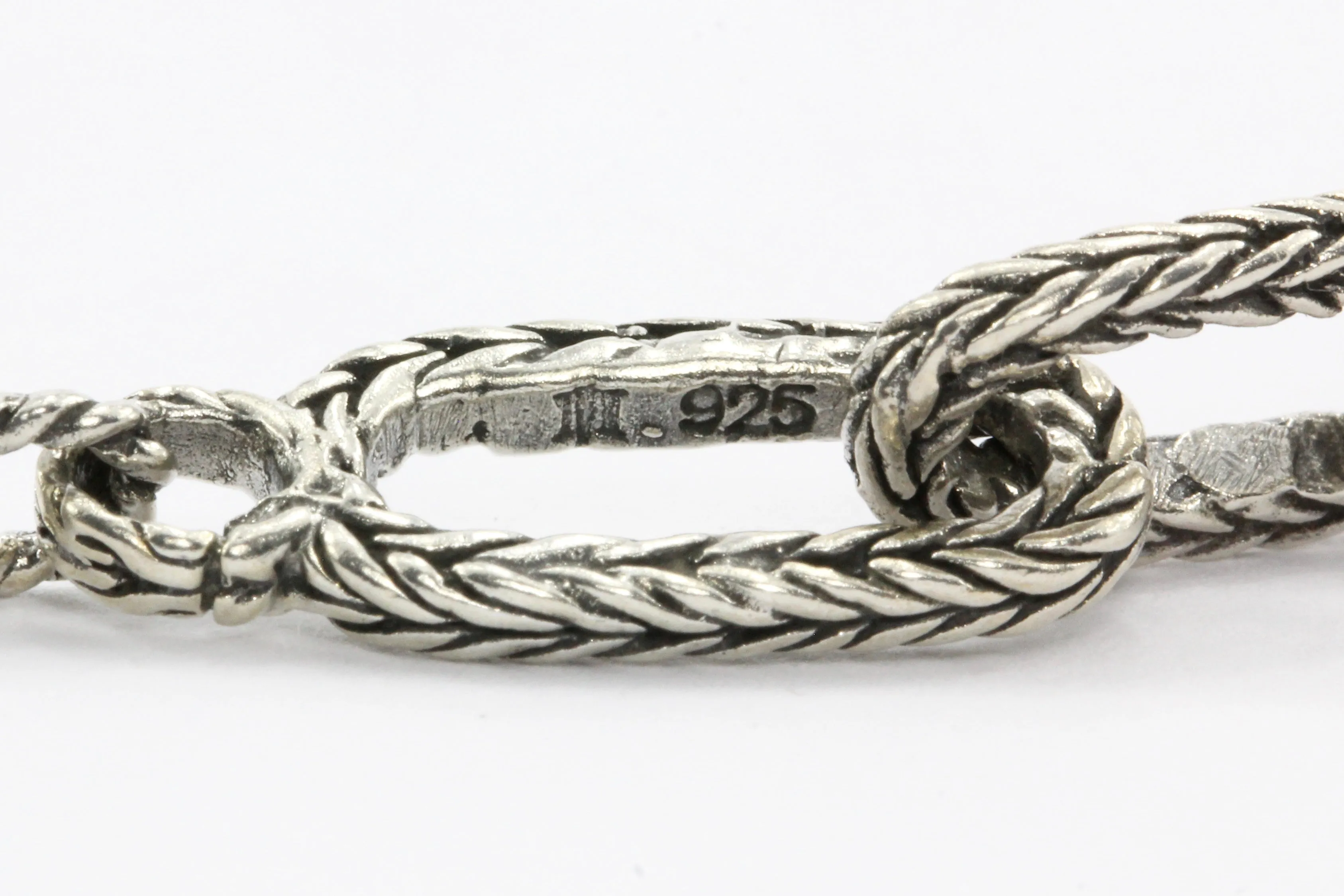 John Hardy Sterling Silver Heart Charm Bracelet