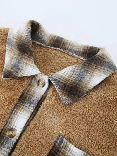 Josie Plaid Contrast Dropped Shoulder Coat
