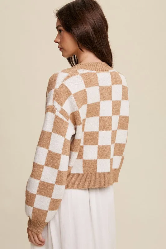 Just Popping-  Weaved Cropped Cardigan
