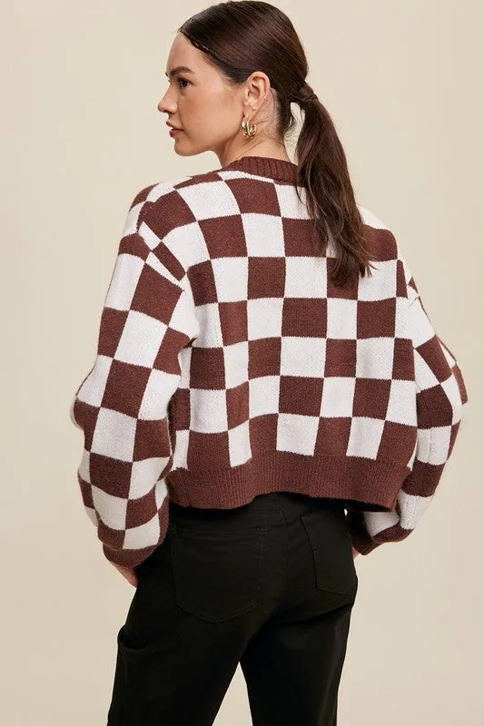 Just Popping-  Weaved Cropped Cardigan