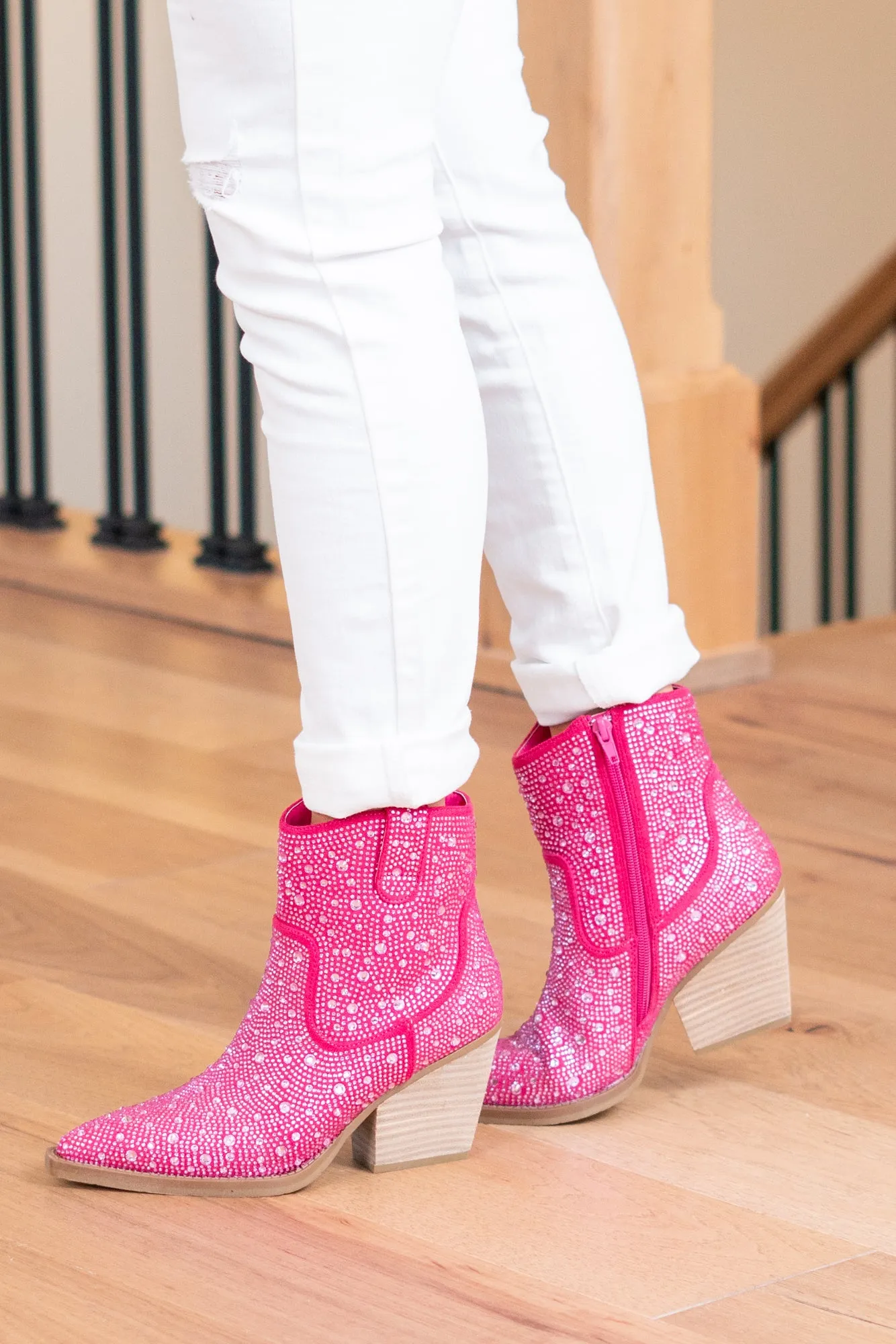 Kady Glitterati Ankle Boots - Pink