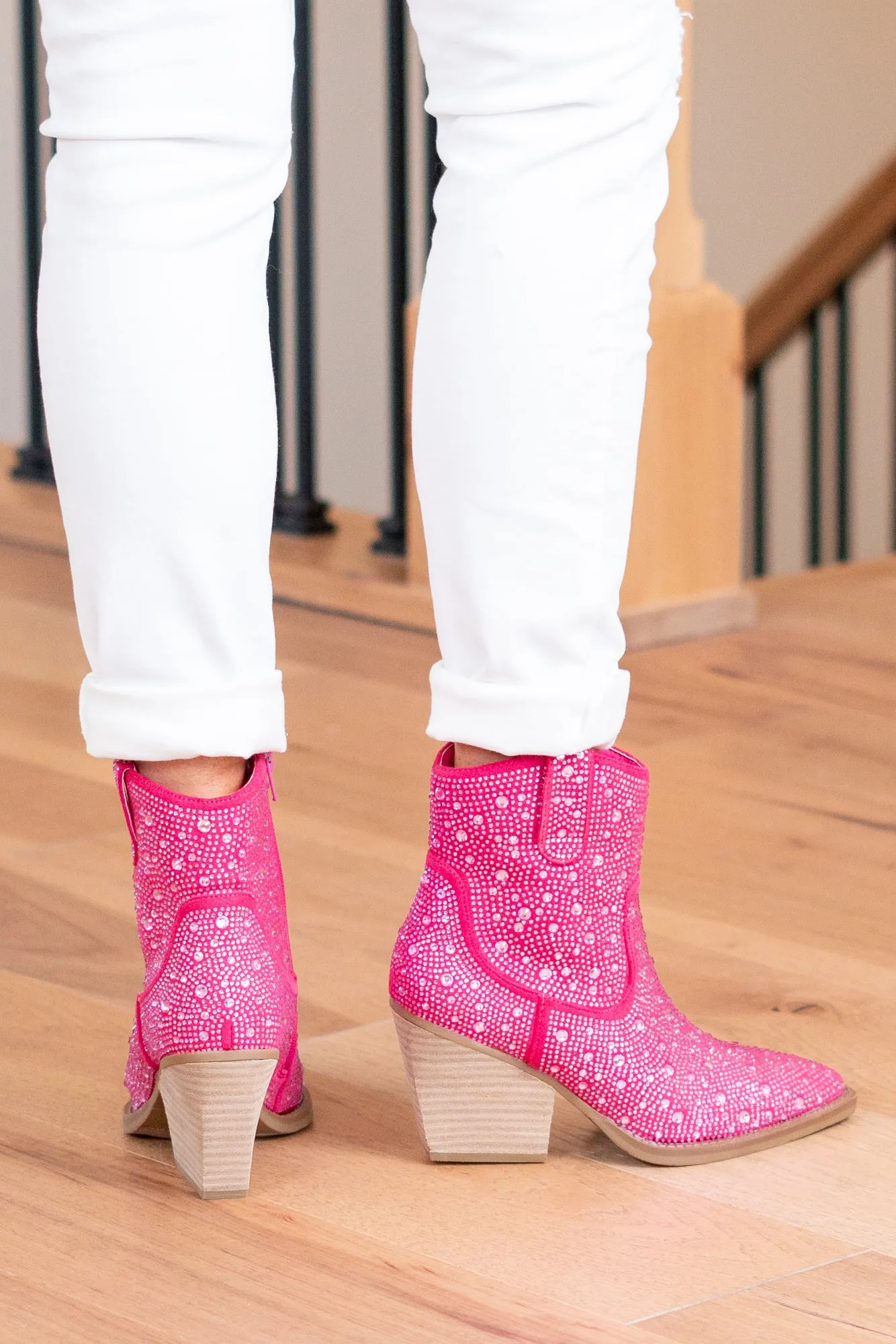 Kady Glitterati Ankle Boots - Pink