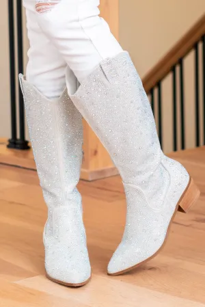 Kady Glitterati High Boots - Silver